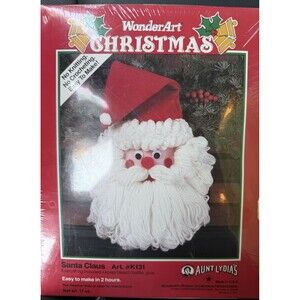 Wonder Art Aunt Lidia’s 1991 Bleacher Bottle Santa Claus Kit Makes In 2 Hours!
